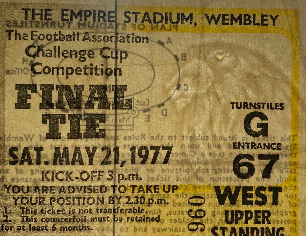 1977 ORIGINAL FA CUP FINAL TICKET LIVERPOOL V MANCHESTER UNITED