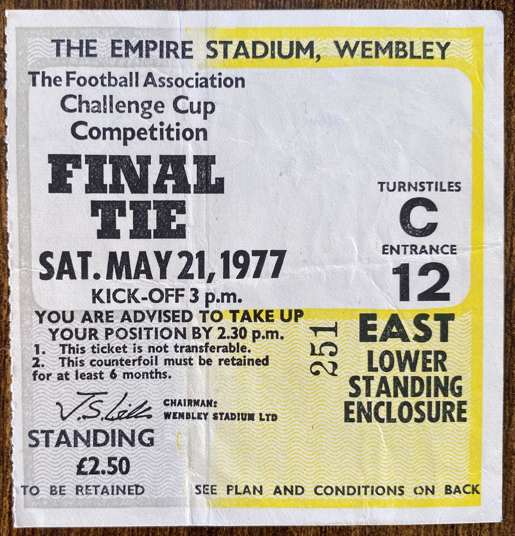 1977 ORIGINAL FA CUP FINAL TICKET LIVERPOOL V MANCHESTER UNITED