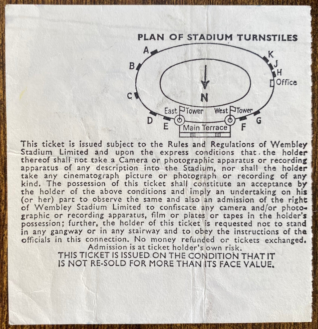 1977 ORIGINAL FA CUP FINAL TICKET LIVERPOOL V MANCHESTER UNITED