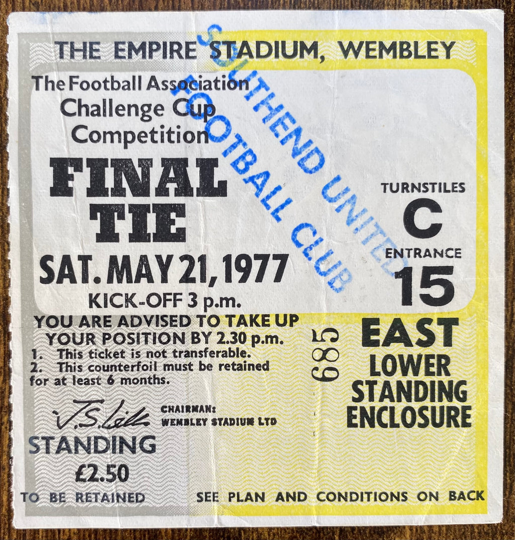 1977 ORIGINAL FA CUP FINAL TICKET LIVERPOOL V MANCHESTER UNITED