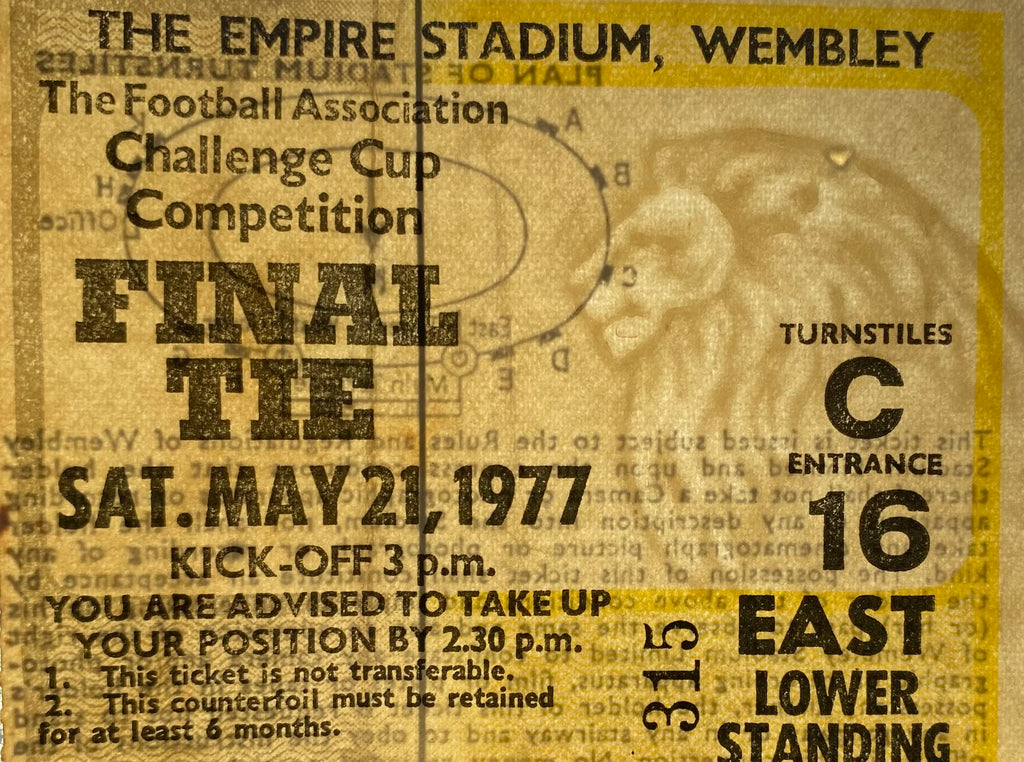 1977 ORIGINAL FA CUP FINAL TICKET LIVERPOOL V MANCHESTER UNITED