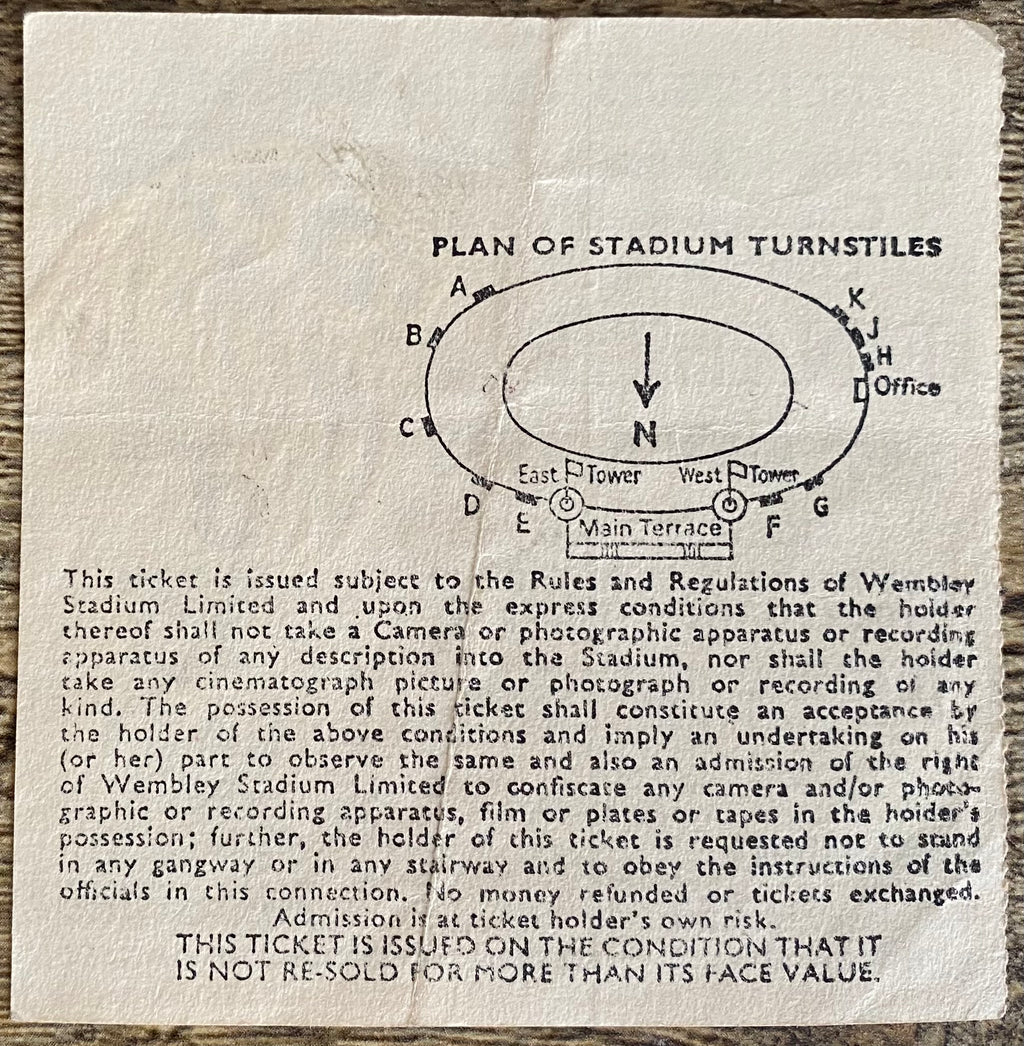 1978 ORIGINAL FA CUP FINAL TICKET IPSWICH TOWN V ARSENAL