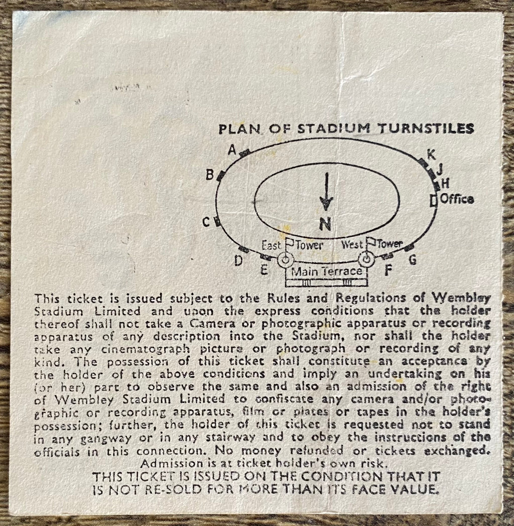1978 ORIGINAL FA CUP FINAL TICKET IPSWICH TOWN V ARSENAL