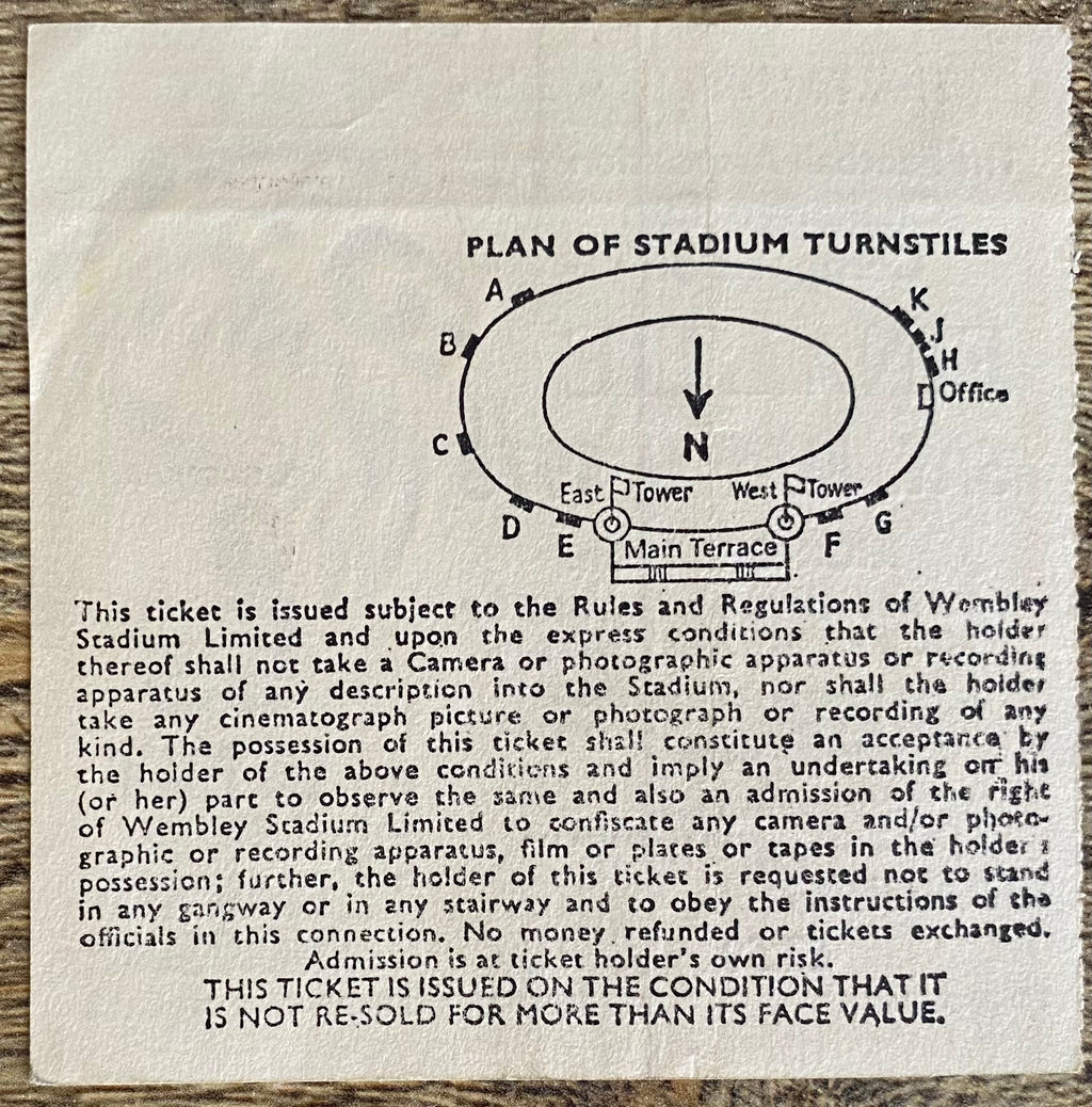 1978 ORIGINAL FA CUP FINAL TICKET IPSWICH TOWN V ARSENAL