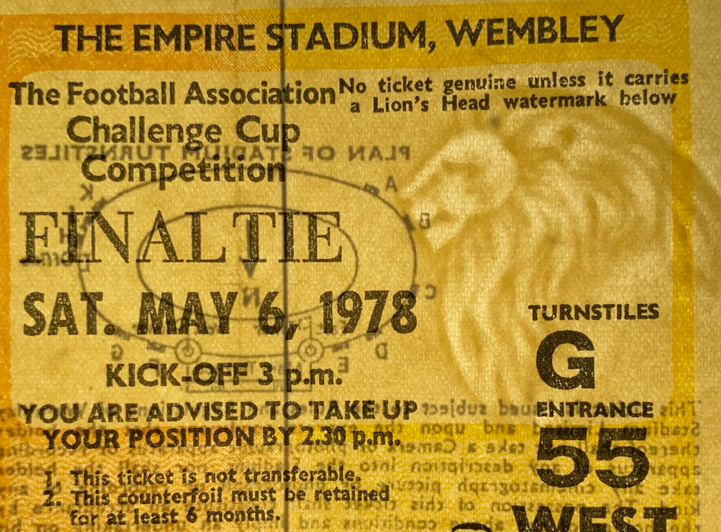 1978 ORIGINAL FA CUP FINAL TICKET IPSWICH TOWN V ARSENAL