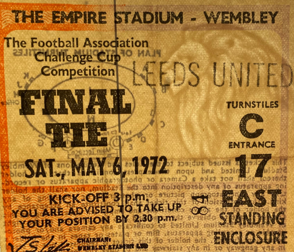 1972 ORIGINAL FA CUP FINAL TICKET ARSENAL V LEEDS UNITED