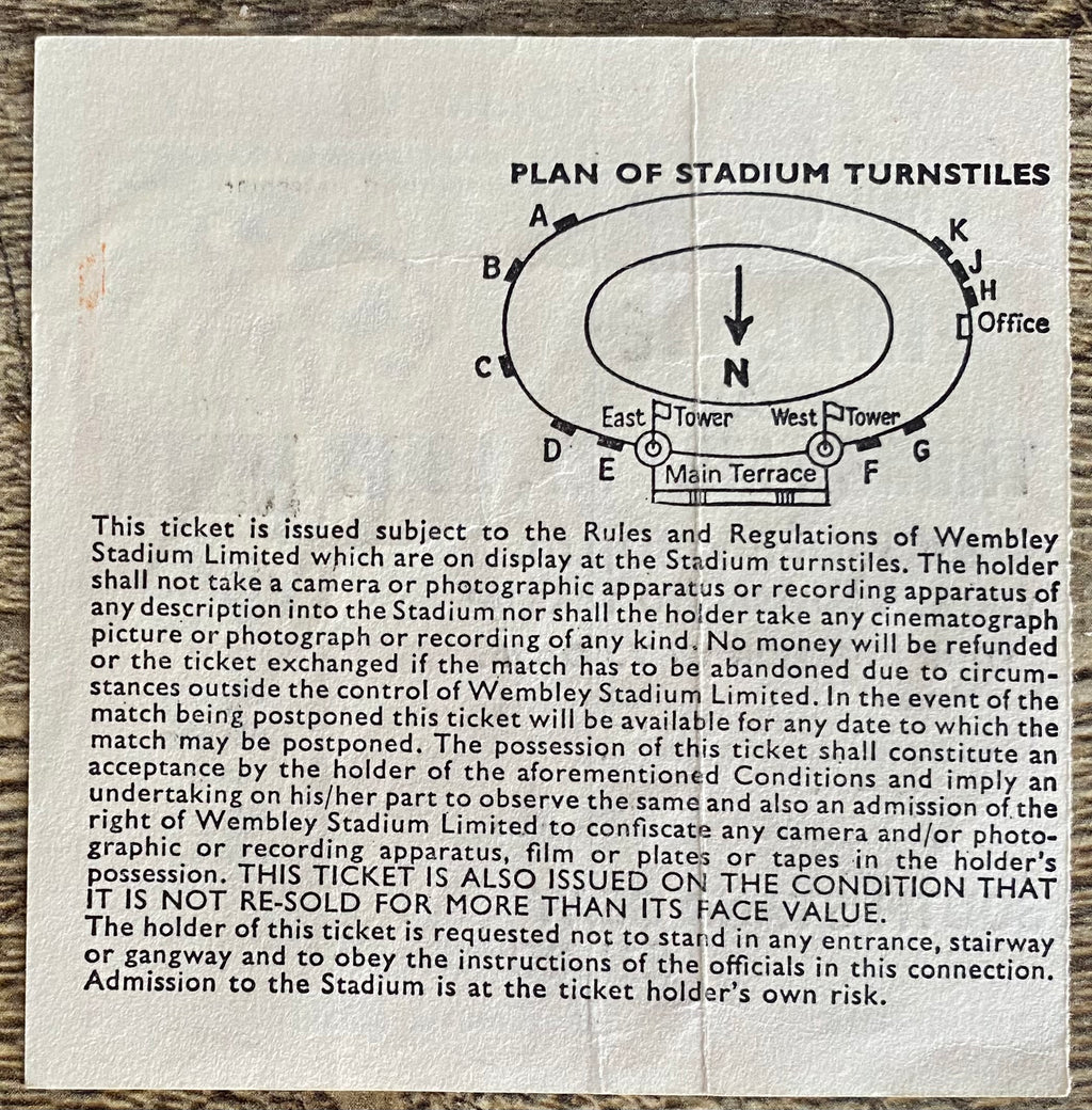 1982 ORIGINAL FA CUP FINAL REPLAY TICKET TOTTENHAM HOTSPUR V QUEENS PARK RANGERS