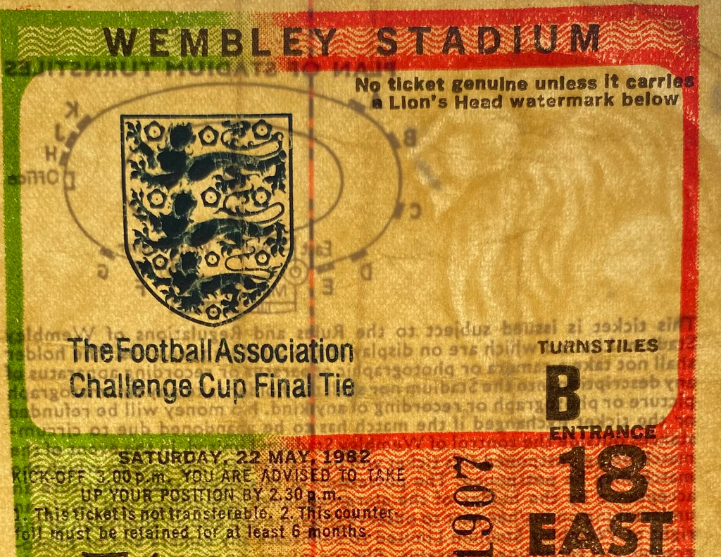 1982 ORIGINAL FA CUP FINAL TICKET TOTTENHAM HOTSPUR V QUEENS PARK RANGERS