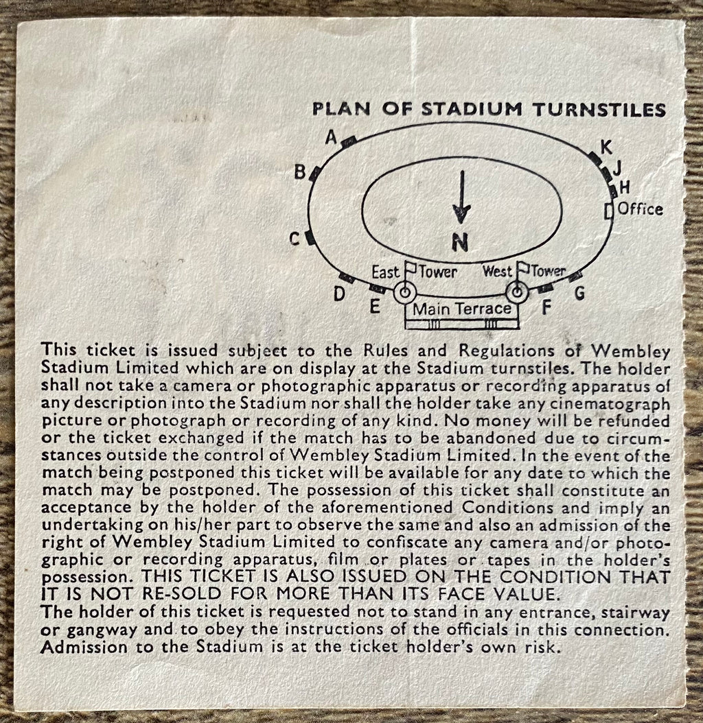 1981 ORIGINAL FA CUP FINAL REPLAY TICKET TOTTENHAM HOTSPUR V MANCHESTER CITY