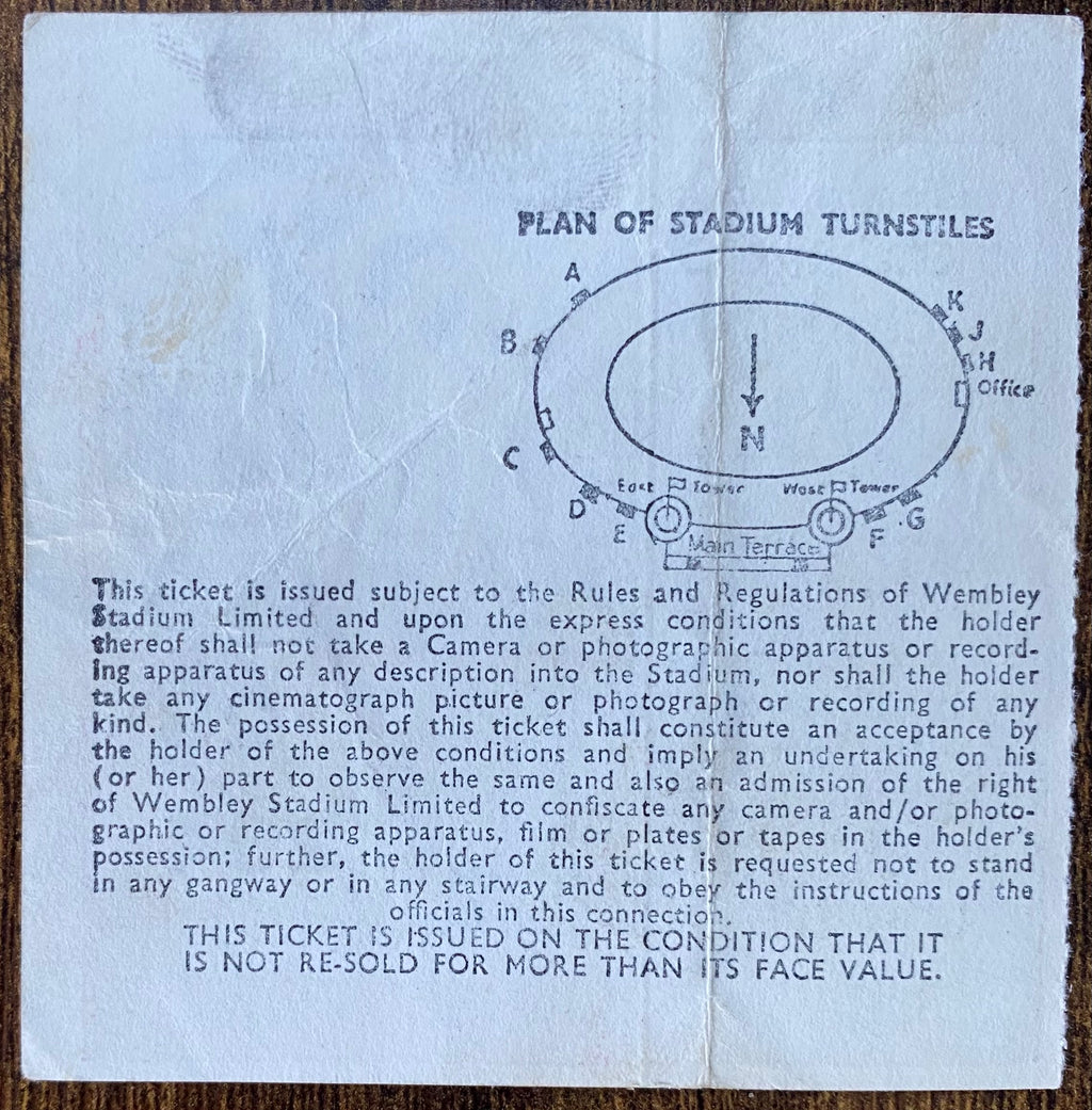 1973 ORIGINAL FA CUP FINAL TICKET SUNDERLAND V LEEDS UNITED