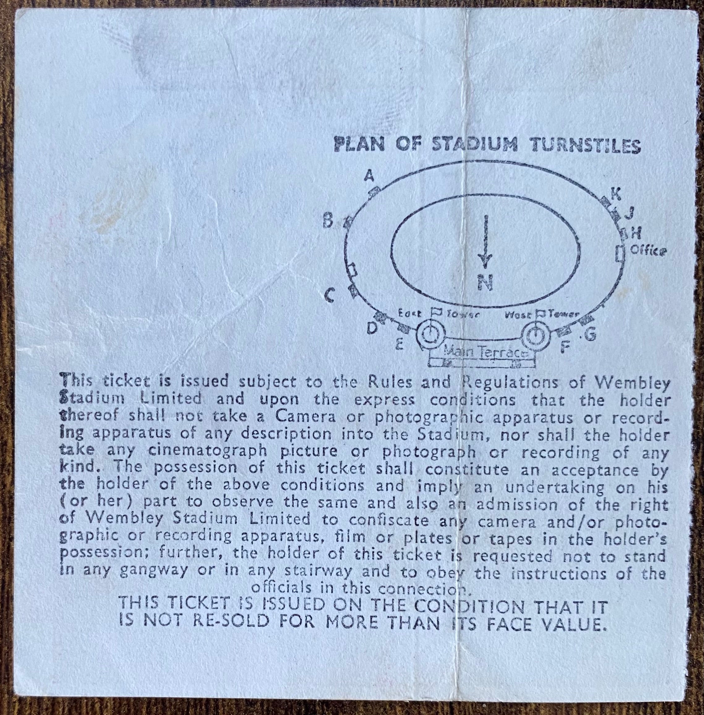 1973 ORIGINAL FA CUP FINAL TICKET SUNDERLAND V LEEDS UNITED