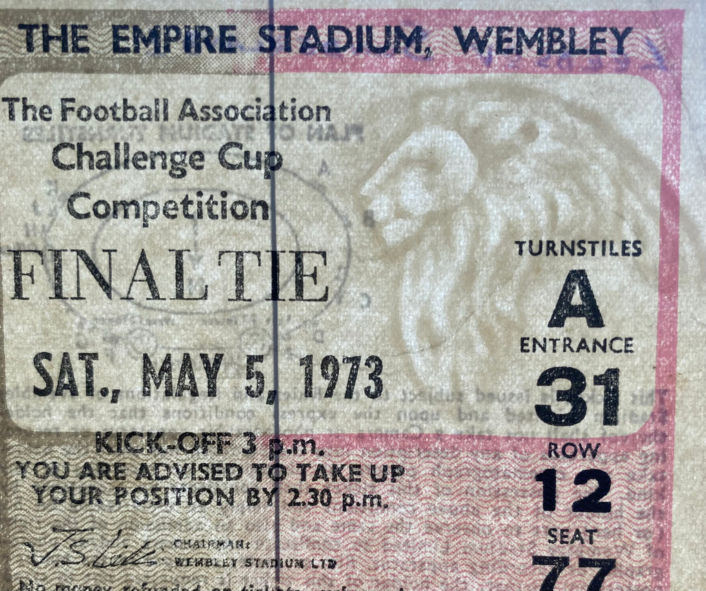 1973 ORIGINAL FA CUP FINAL TICKET SUNDERLAND V LEEDS UNITED