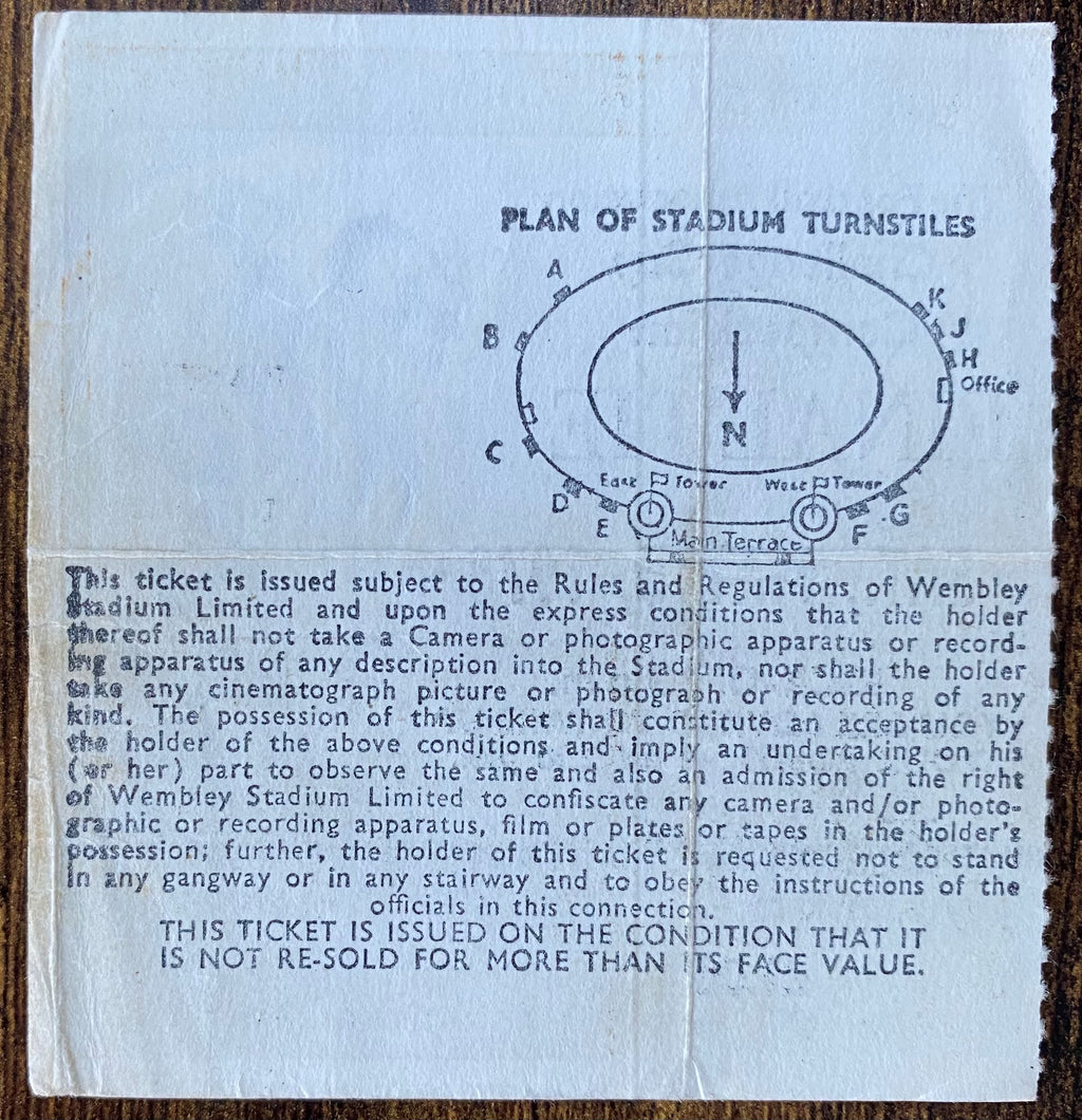 1973 ORIGINAL FA CUP FINAL TICKET SUNDERLAND V LEEDS UNITED