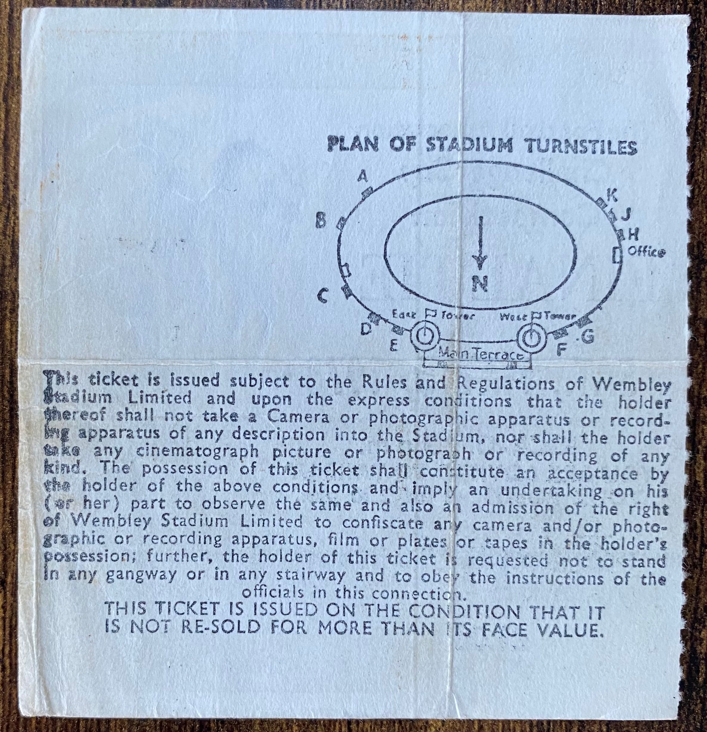 1973 ORIGINAL FA CUP FINAL TICKET SUNDERLAND V LEEDS UNITED