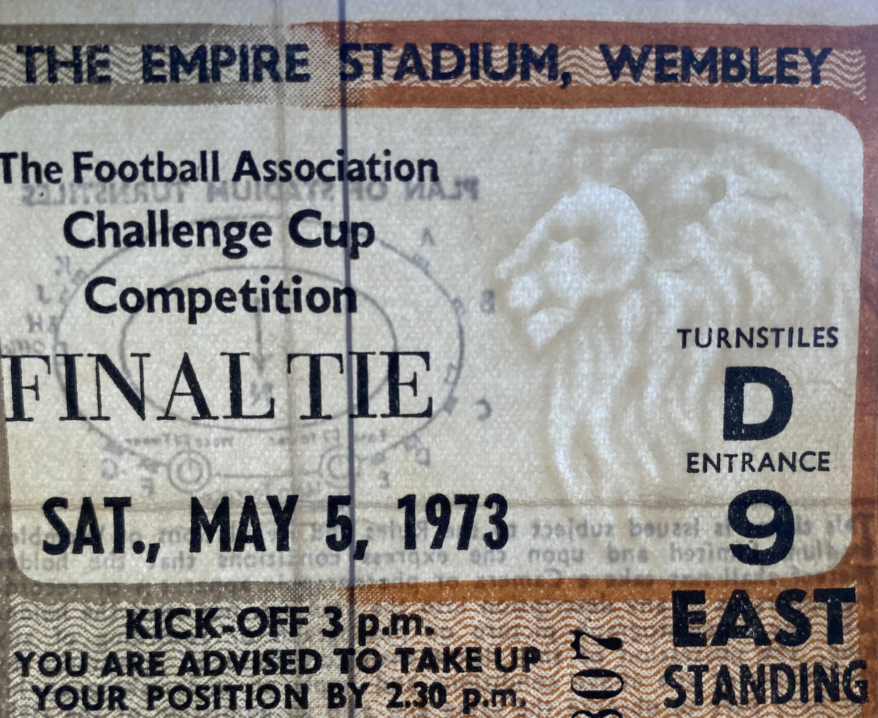 1973 ORIGINAL FA CUP FINAL TICKET SUNDERLAND V LEEDS UNITED