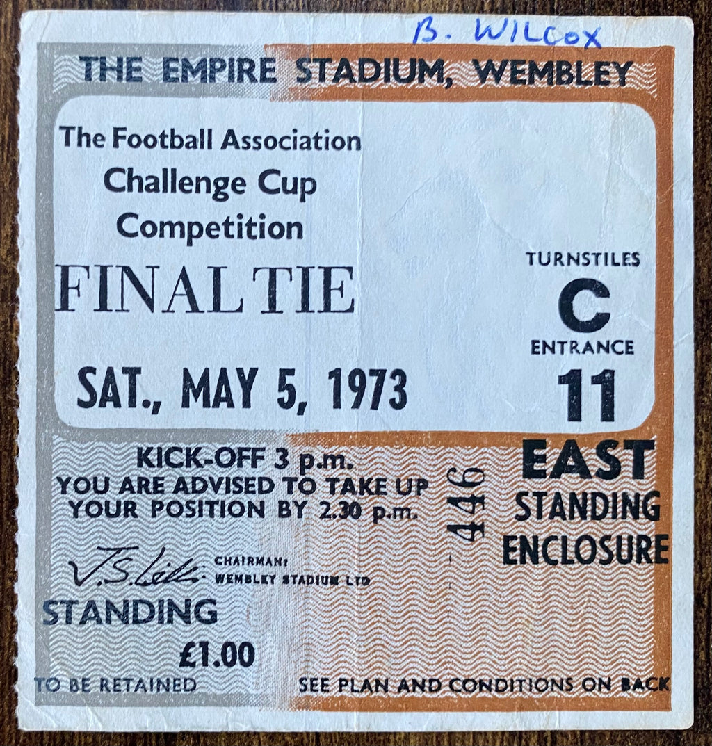 1973 ORIGINAL FA CUP FINAL TICKET SUNDERLAND V LEEDS UNITED