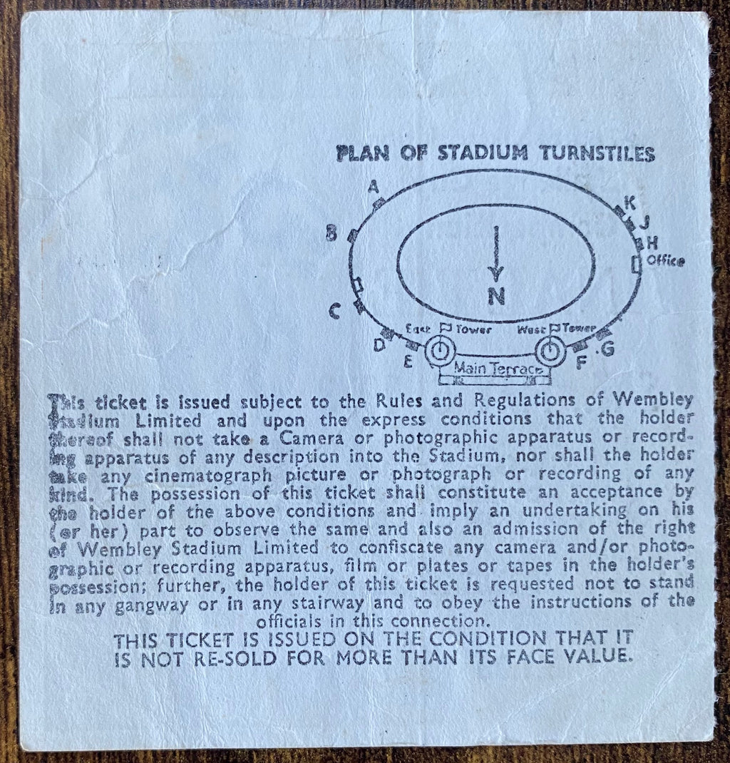 1973 ORIGINAL FA CUP FINAL TICKET SUNDERLAND V LEEDS UNITED