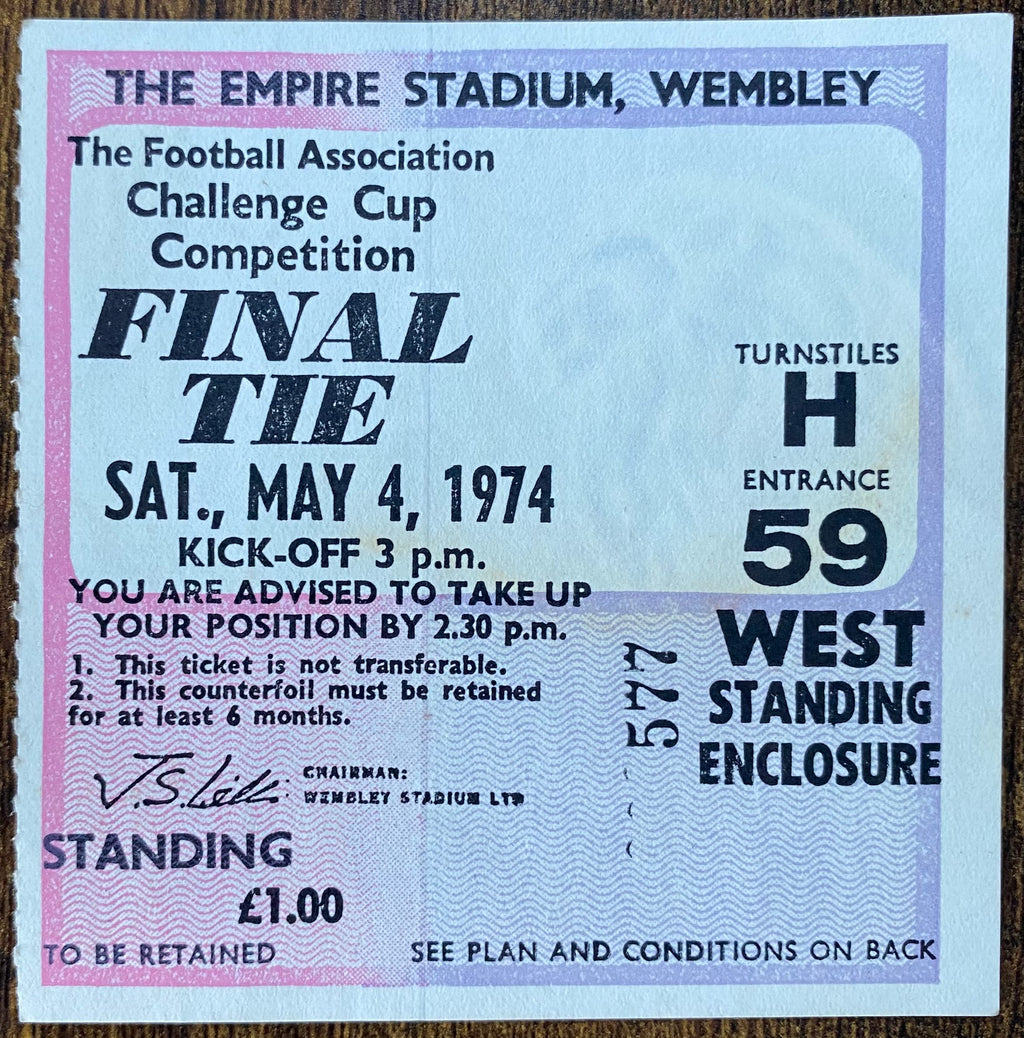 1974 ORIGINAL FA CUP FINAL TICKET LIVERPOOL V NEWCASTLE UNITED