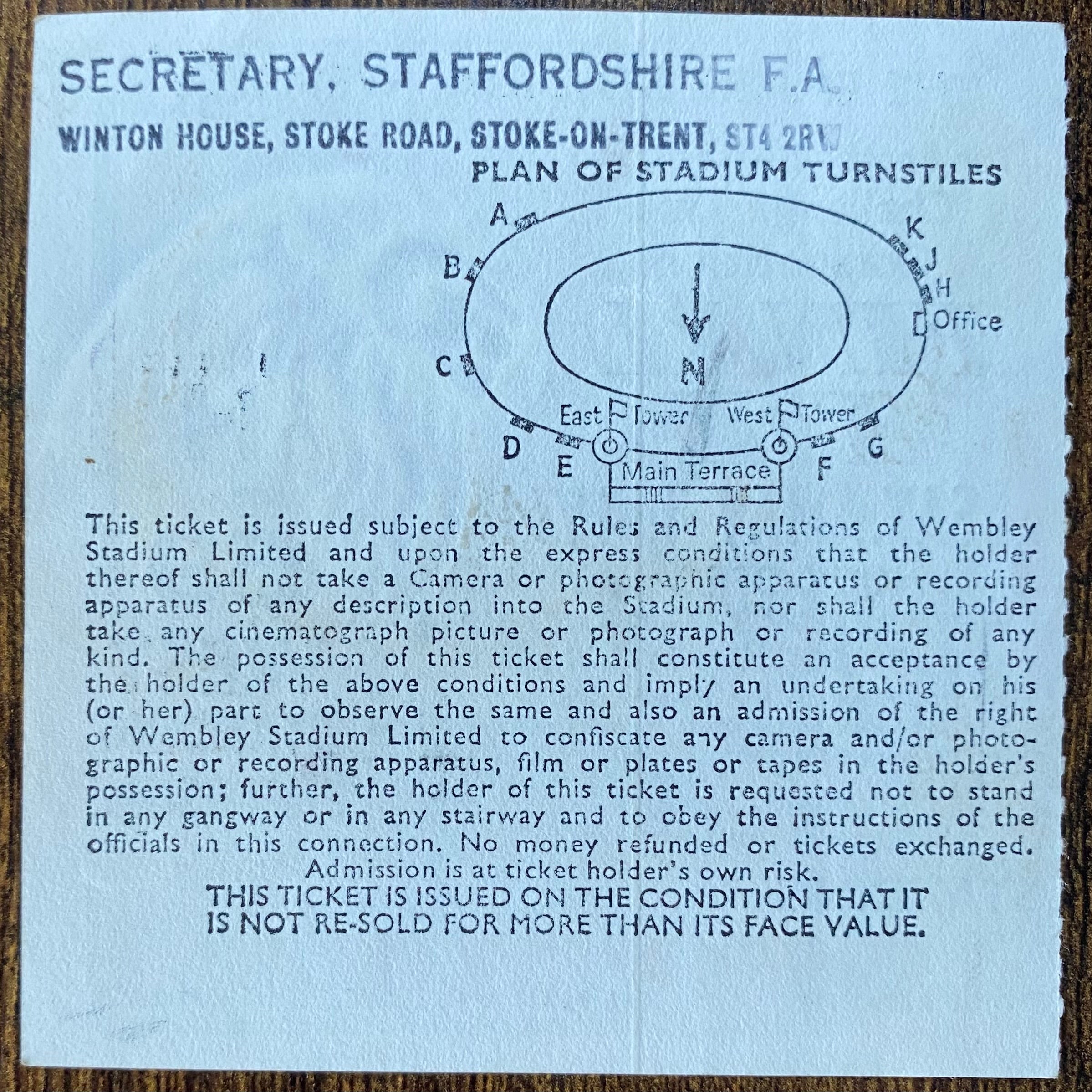 1974 ORIGINAL FA CUP FINAL TICKET LIVERPOOL V NEWCASTLE UNITED