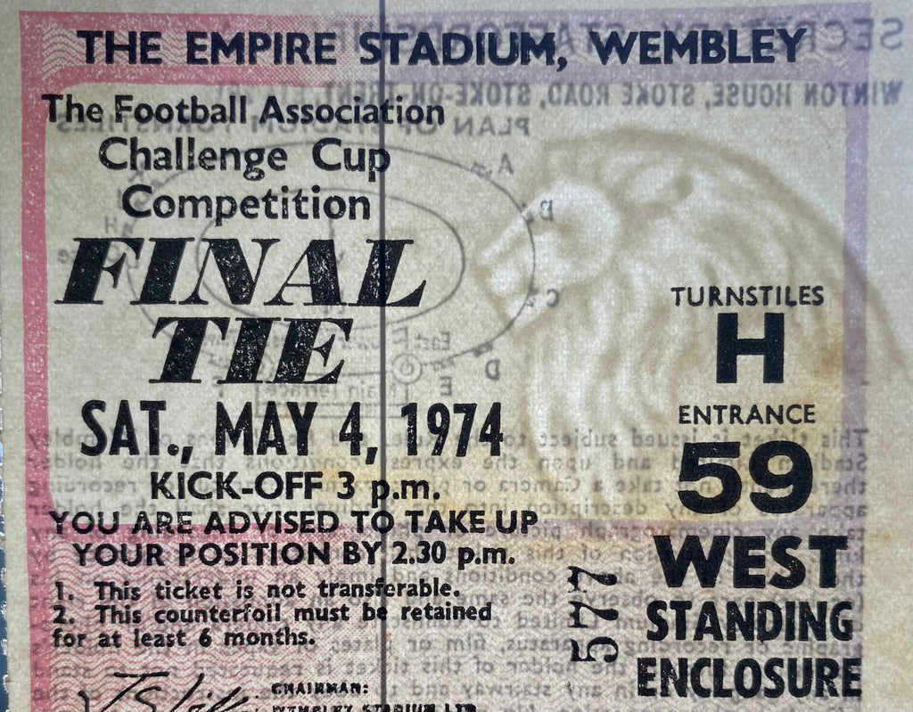 1974 ORIGINAL FA CUP FINAL TICKET LIVERPOOL V NEWCASTLE UNITED
