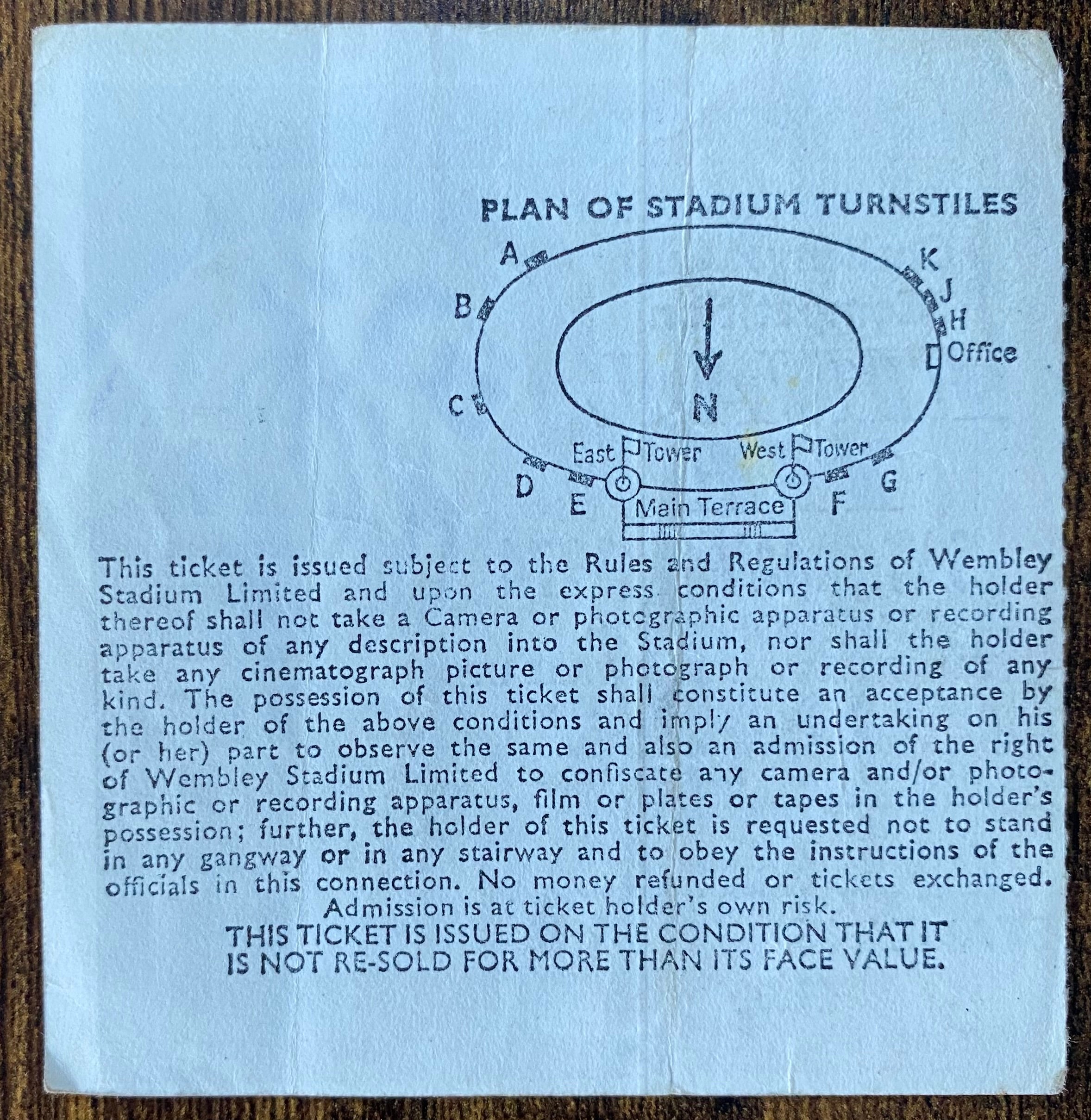 1974 ORIGINAL FA CUP FINAL TICKET LIVERPOOL V NEWCASTLE UNITED