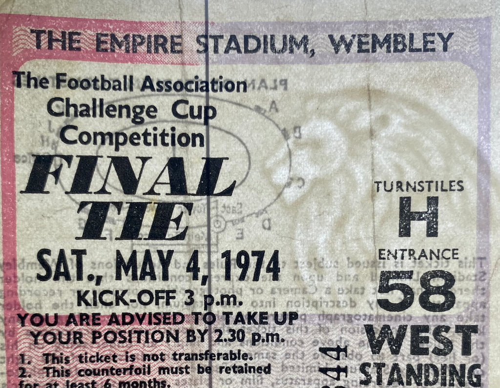 1974 ORIGINAL FA CUP FINAL TICKET LIVERPOOL V NEWCASTLE UNITED