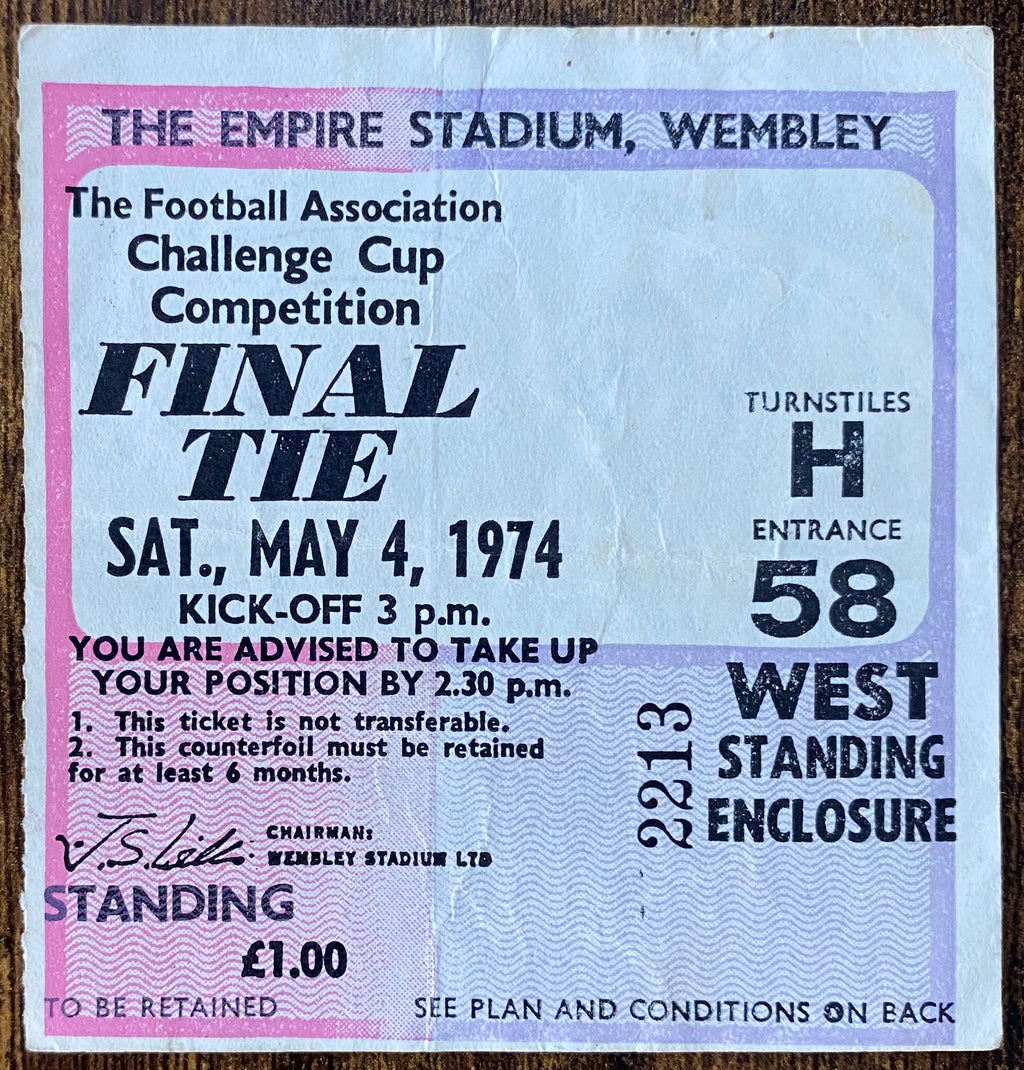 1974 ORIGINAL FA CUP FINAL TICKET LIVERPOOL V NEWCASTLE UNITED
