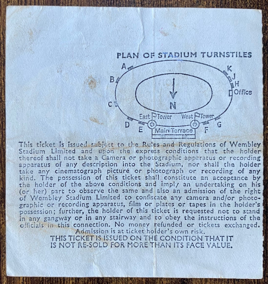 1974 ORIGINAL FA CUP FINAL TICKET LIVERPOOL V NEWCASTLE UNITED
