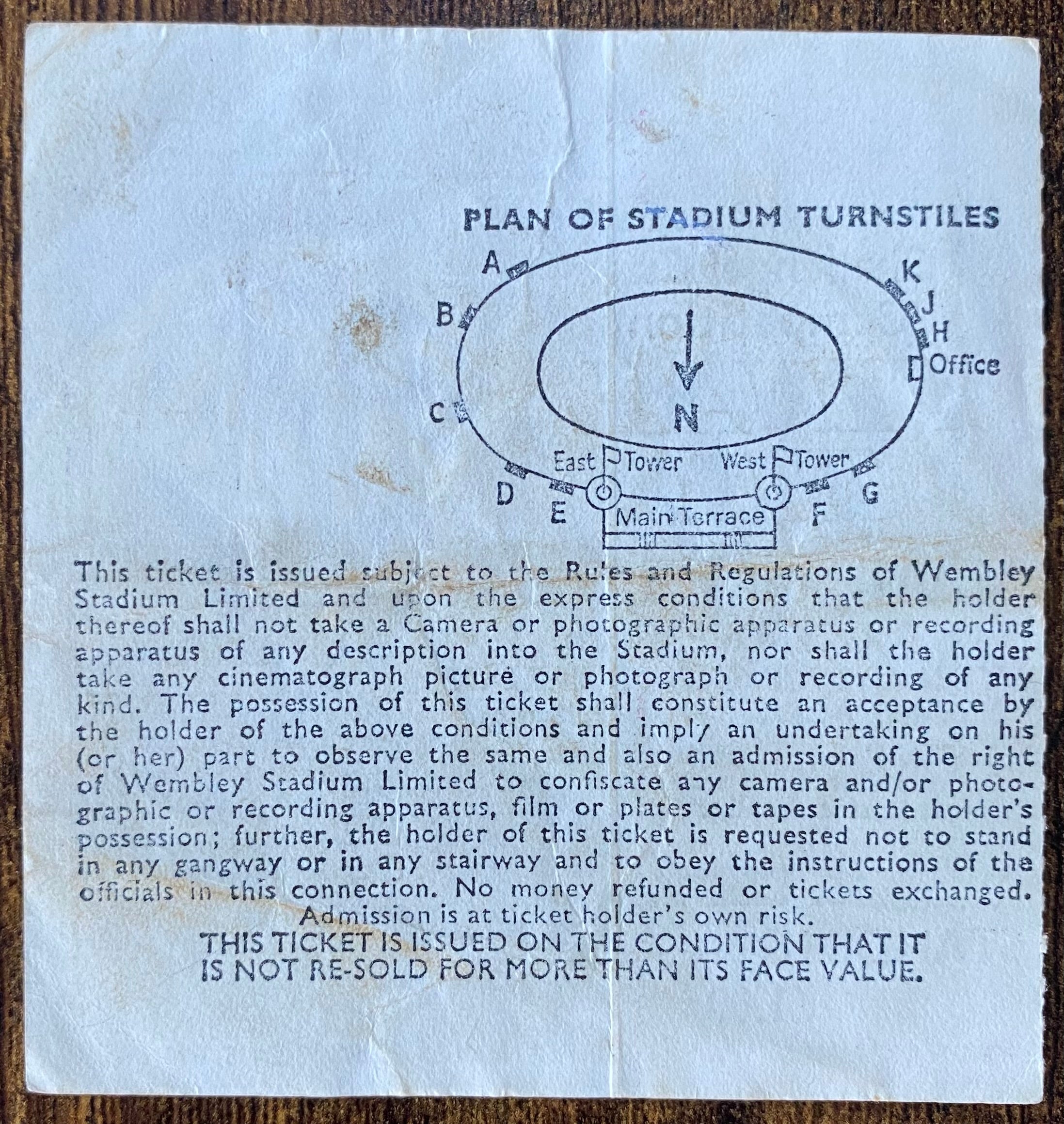 1974 ORIGINAL FA CUP FINAL TICKET LIVERPOOL V NEWCASTLE UNITED
