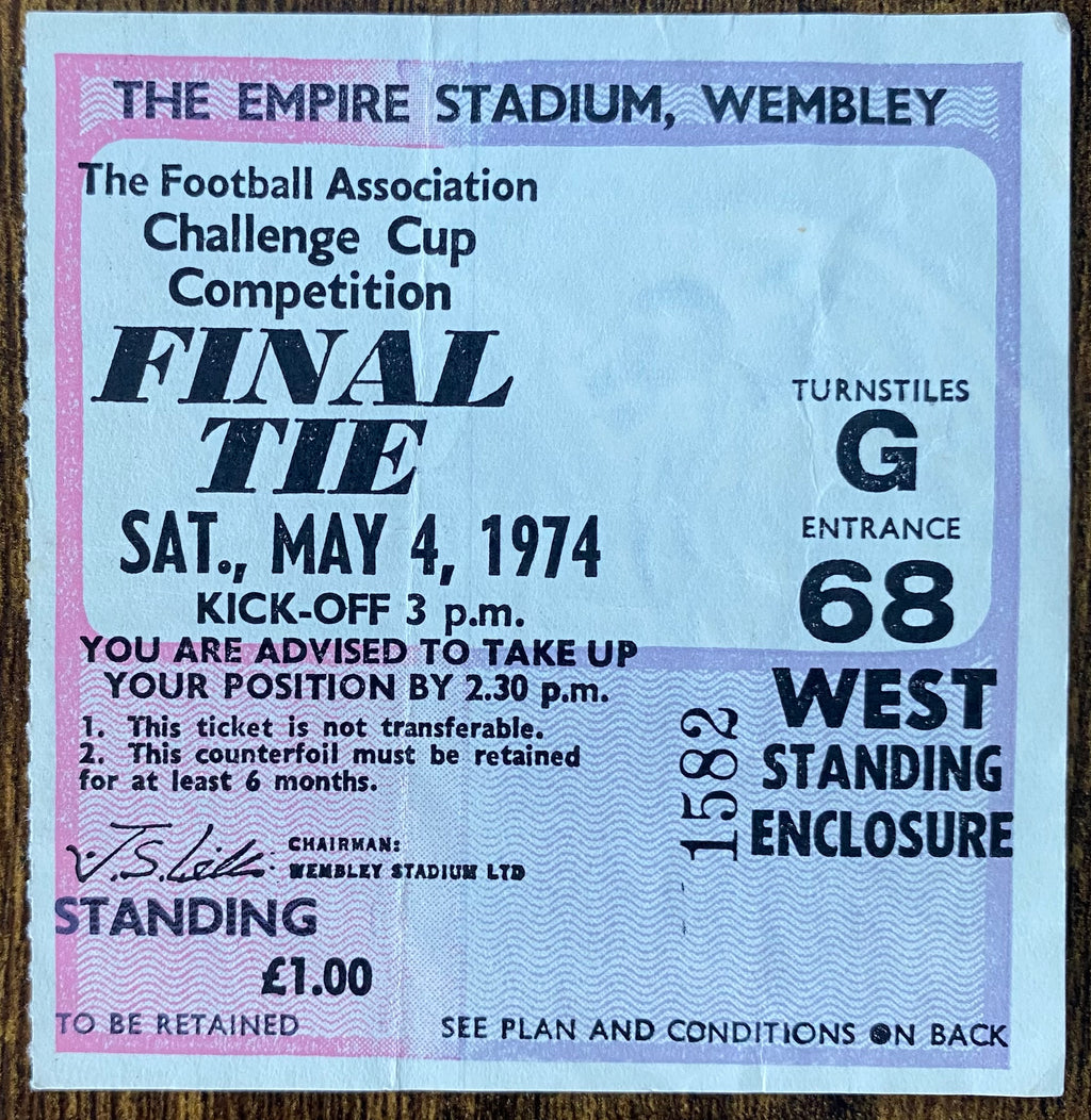1974 ORIGINAL FA CUP FINAL TICKET LIVERPOOL V NEWCASTLE UNITED