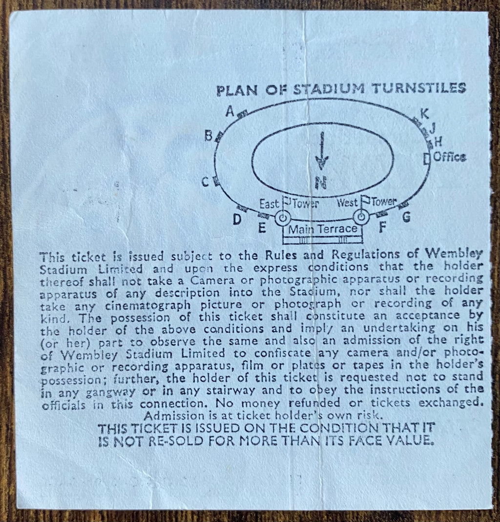 1974 ORIGINAL FA CUP FINAL TICKET LIVERPOOL V NEWCASTLE UNITED