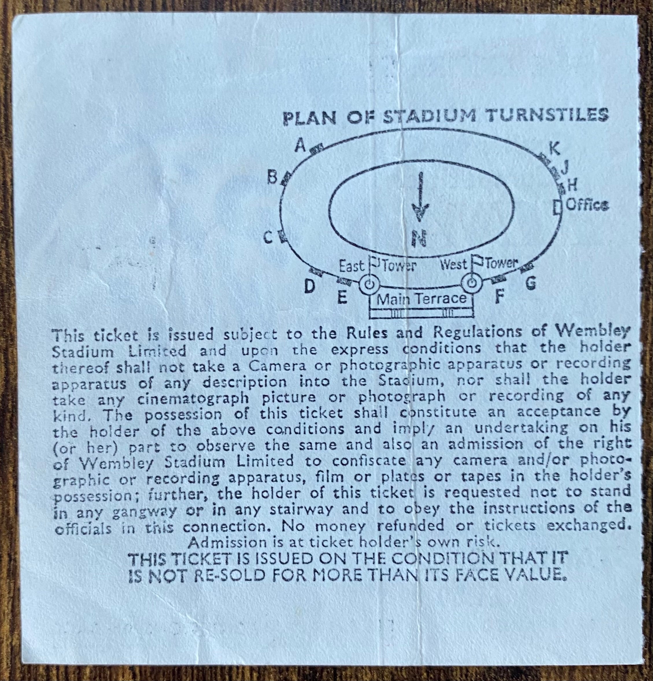 1974 ORIGINAL FA CUP FINAL TICKET LIVERPOOL V NEWCASTLE UNITED
