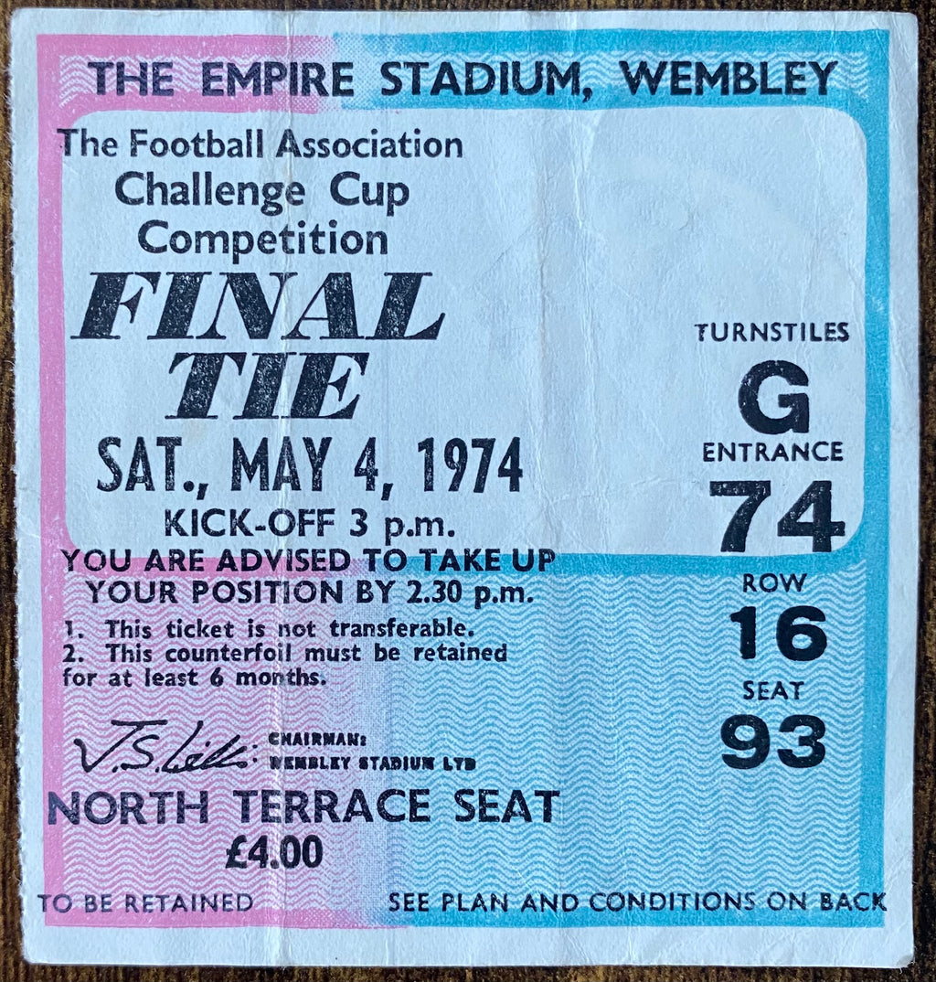 1974 ORIGINAL FA CUP FINAL TICKET LIVERPOOL V NEWCASTLE UNITED