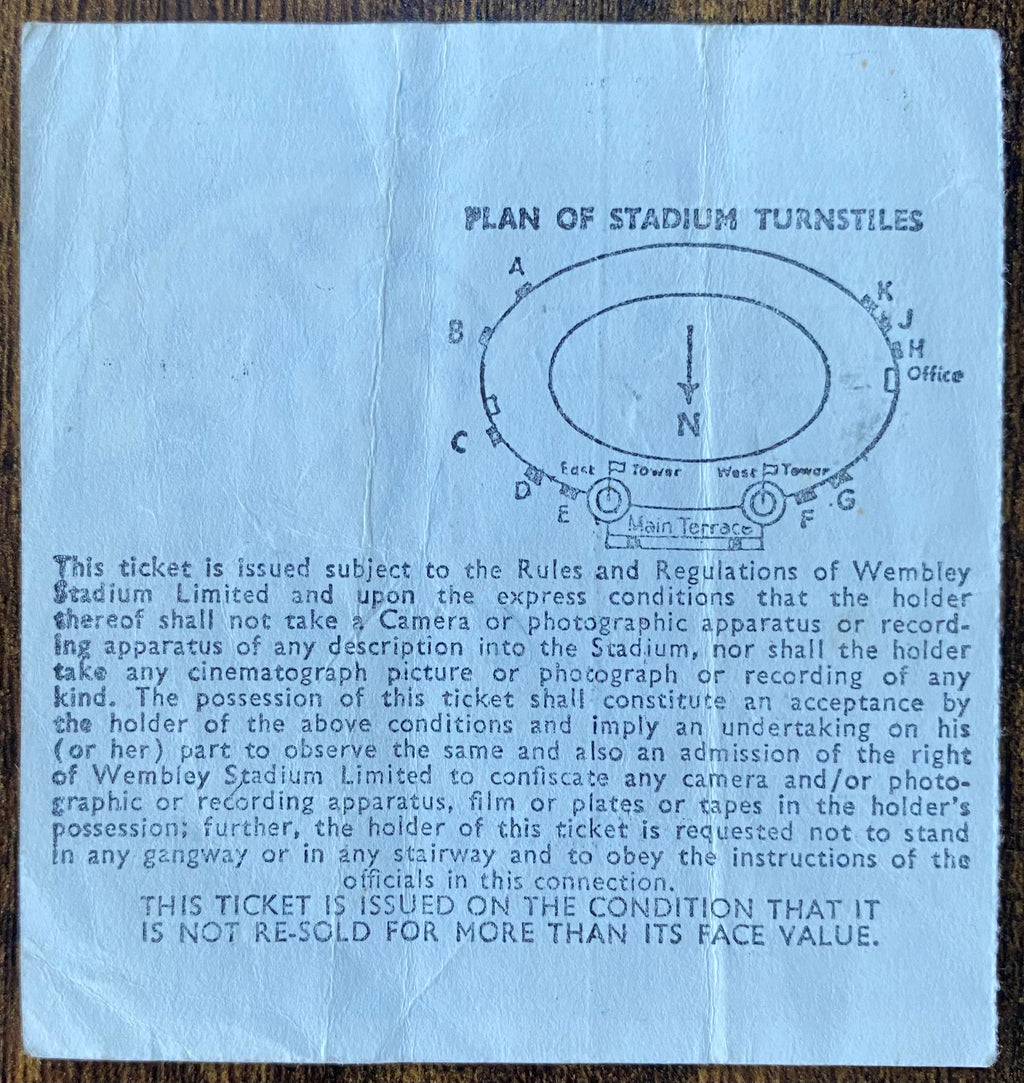 1974 ORIGINAL FA CUP FINAL TICKET LIVERPOOL V NEWCASTLE UNITED