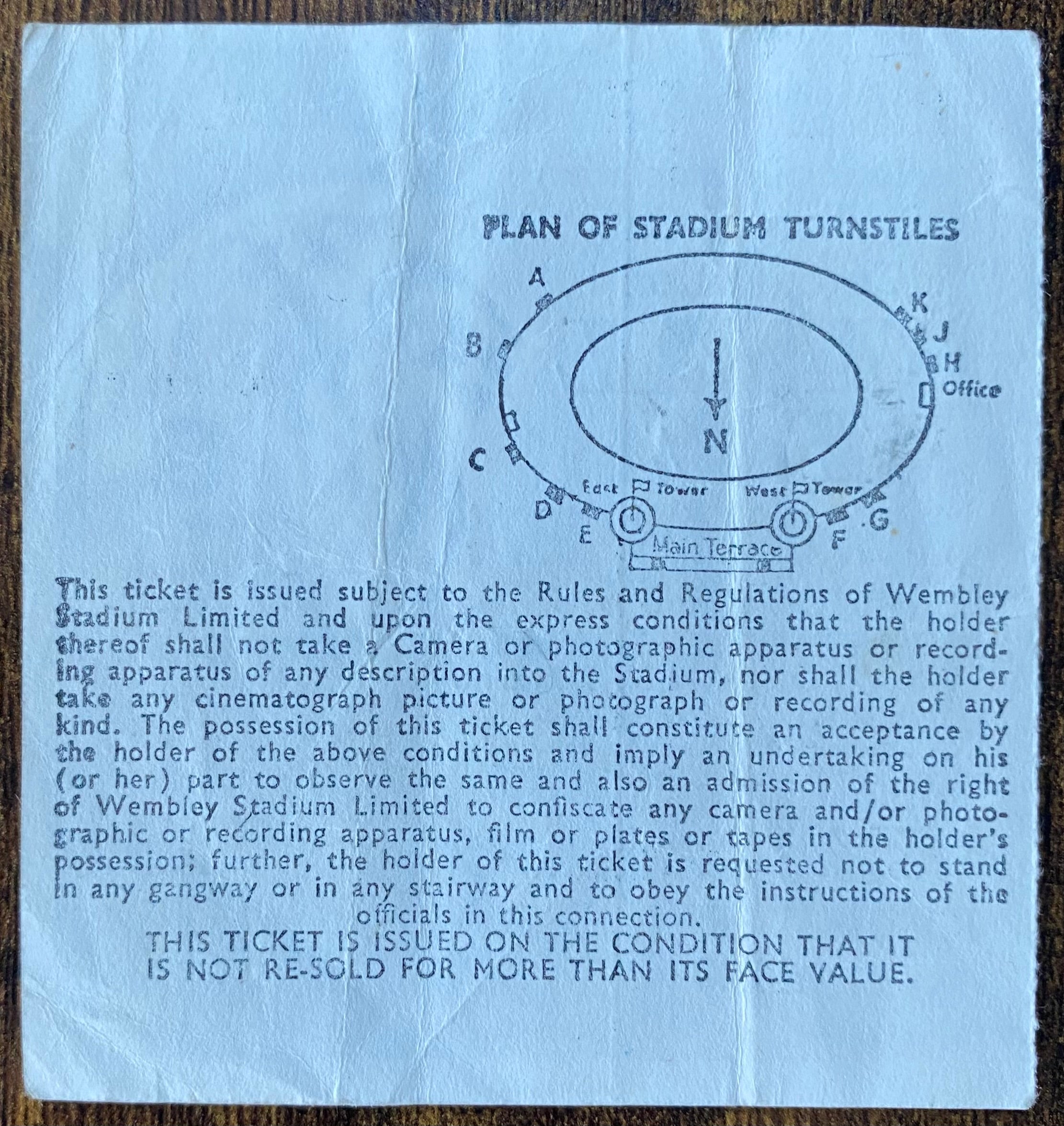 1974 ORIGINAL FA CUP FINAL TICKET LIVERPOOL V NEWCASTLE UNITED