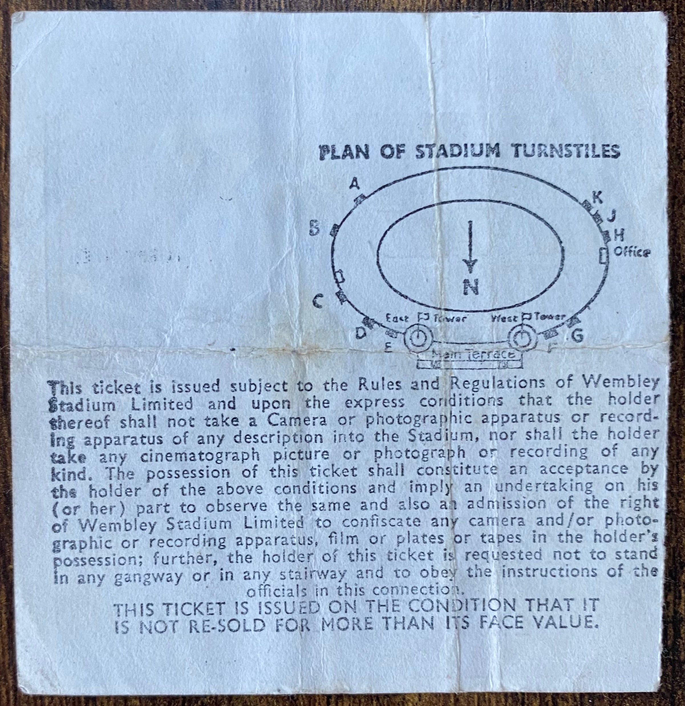 1974 ORIGINAL FA CUP FINAL TICKET LIVERPOOL V NEWCASTLE UNITED