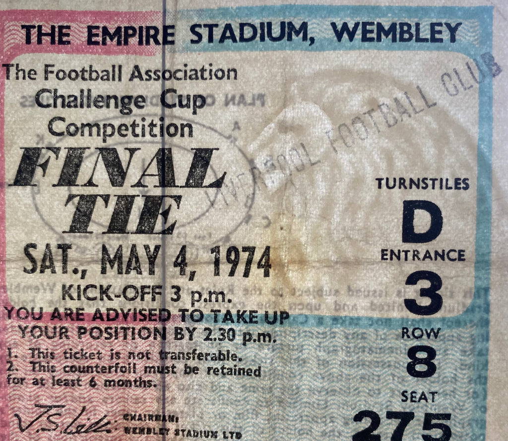 1974 ORIGINAL FA CUP FINAL TICKET LIVERPOOL V NEWCASTLE UNITED