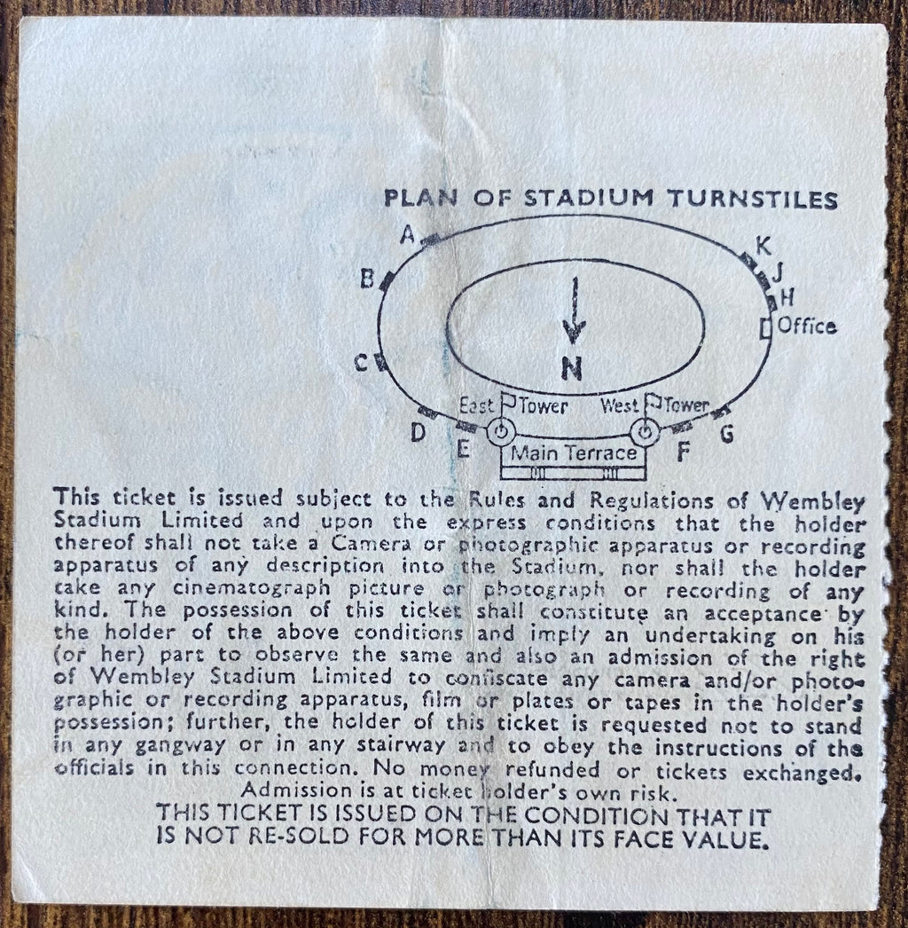 1979 ORIGINAL FA CUP FINAL TICKET ARSENAL V MANCHESTER UNITED