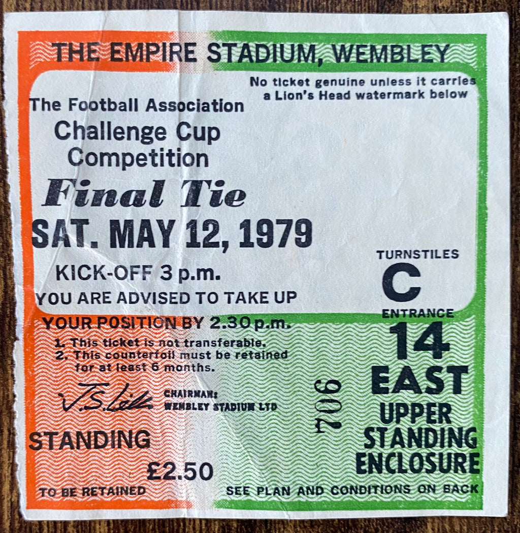 1979 ORIGINAL FA CUP FINAL TICKET ARSENAL V MANCHESTER UNITED
