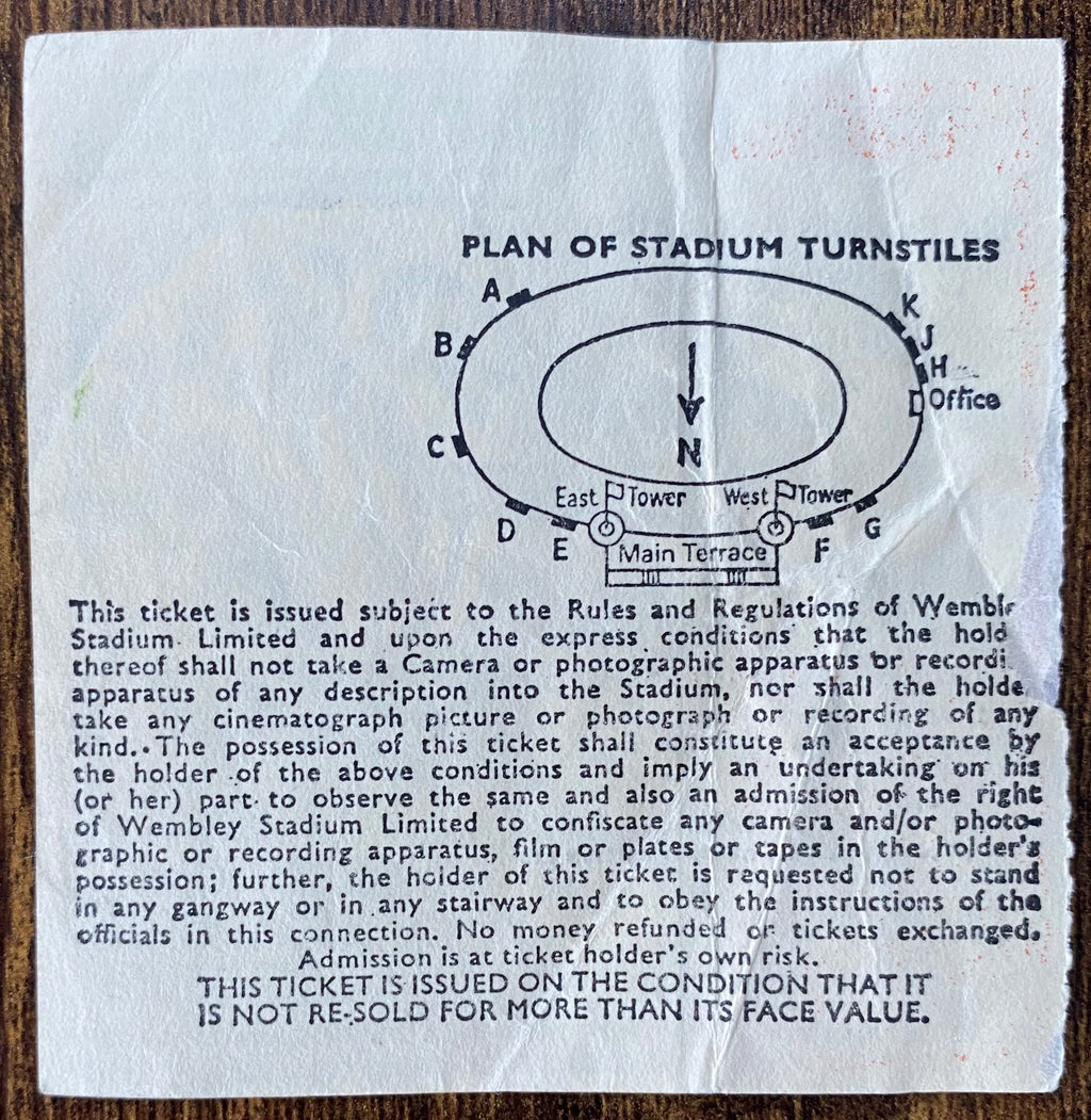 1979 ORIGINAL FA CUP FINAL TICKET ARSENAL V MANCHESTER UNITED