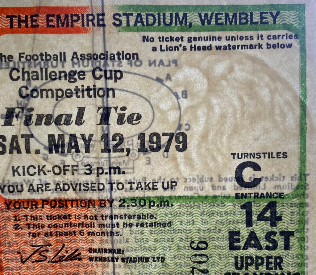 1979 ORIGINAL FA CUP FINAL TICKET ARSENAL V MANCHESTER UNITED