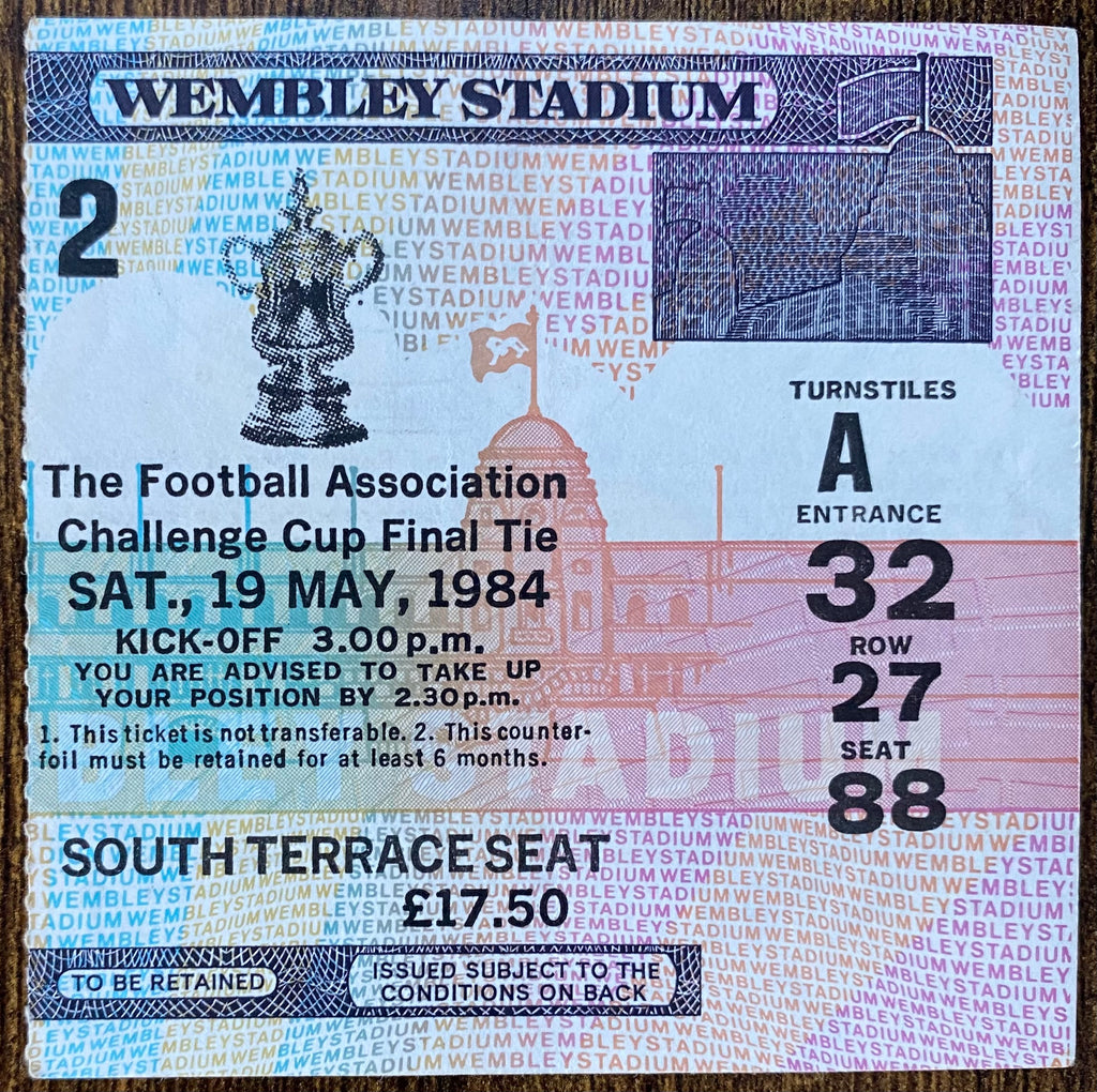 1984 ORIGINAL FA CUP FINAL TICKET EVERTON V WATFORD
