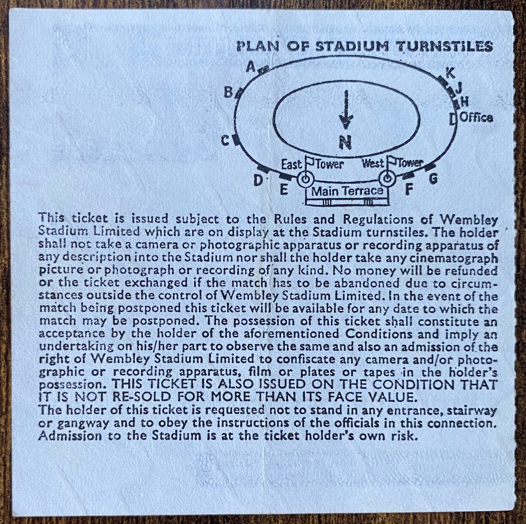 1984 ORIGINAL FA CUP FINAL TICKET EVERTON V WATFORD
