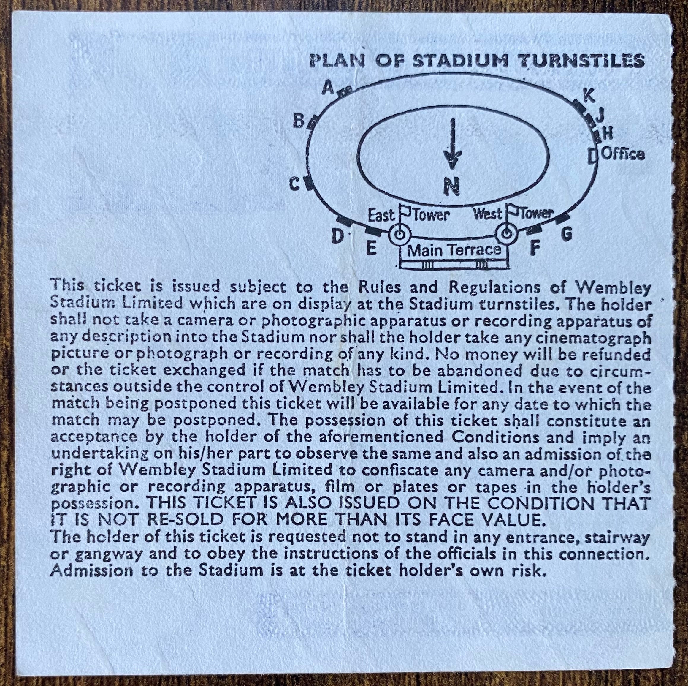 1984 ORIGINAL FA CUP FINAL TICKET EVERTON V WATFORD