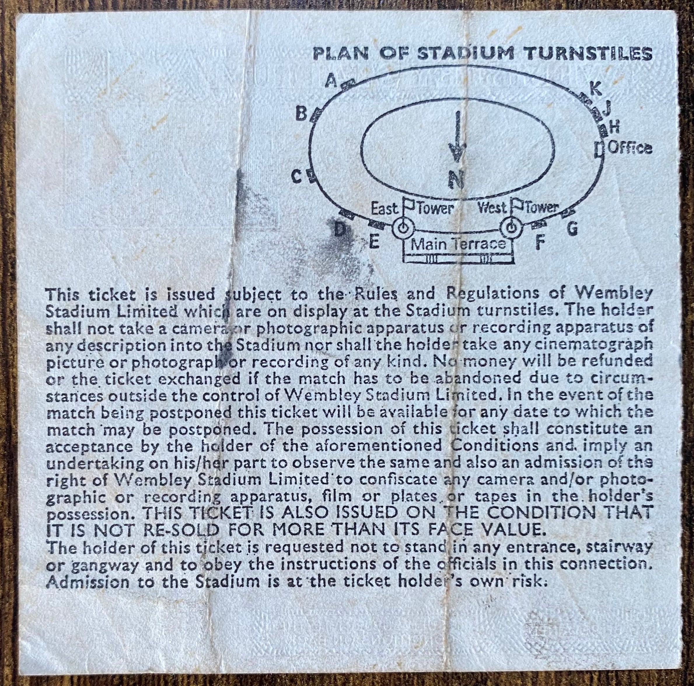 1983 ORIGINAL FA CUP FINAL TICKET BRIGHTON AND HOVE ALBION V MANCHESTER UNITED