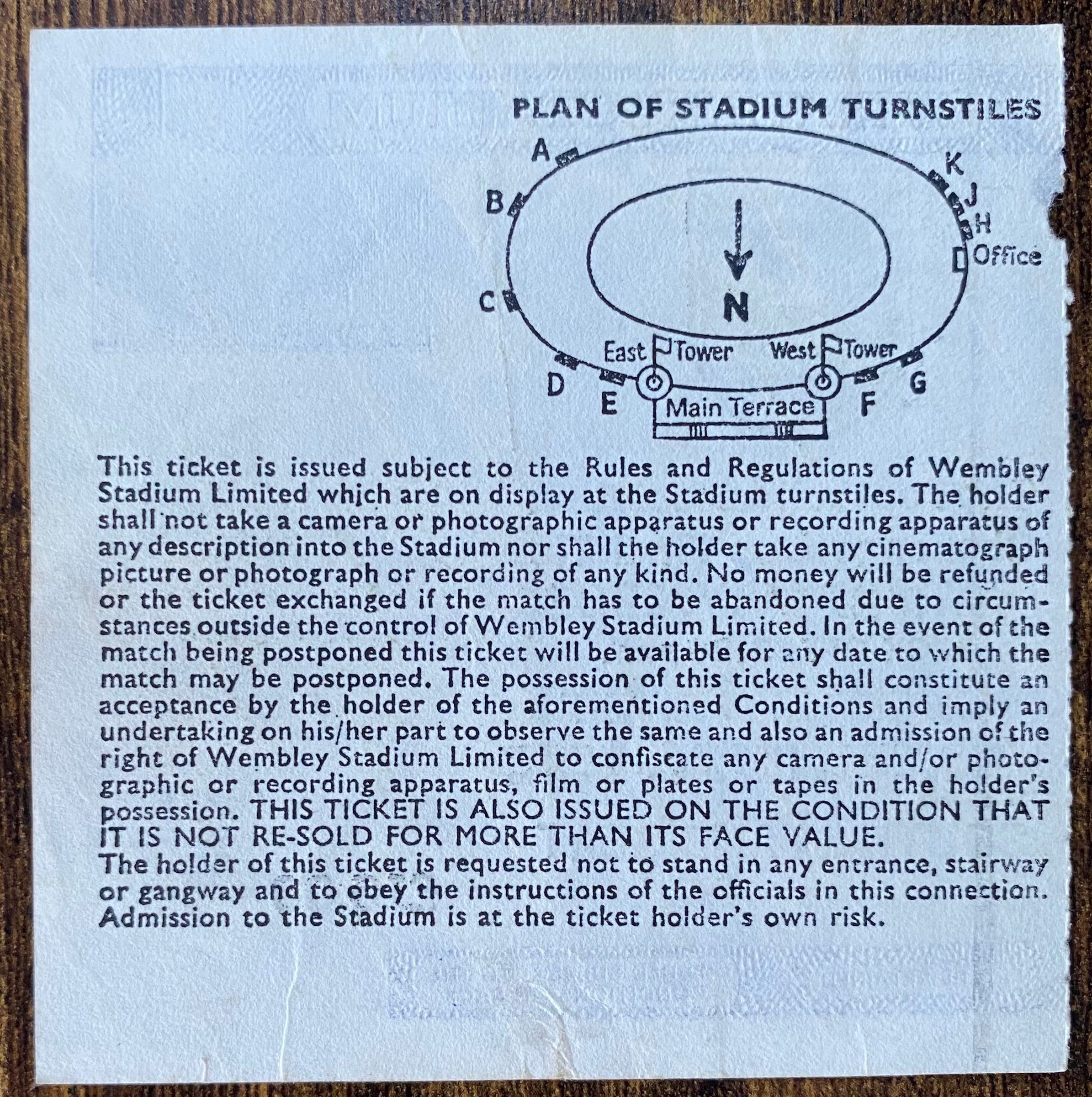 1983 ORIGINAL FA CUP FINAL TICKET BRIGHTON AND HOVE ALBION V MANCHESTER UNITED