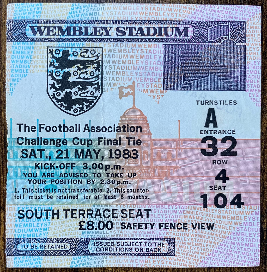 1983 ORIGINAL FA CUP FINAL TICKET BRIGHTON AND HOVE ALBION V MANCHESTER UNITED