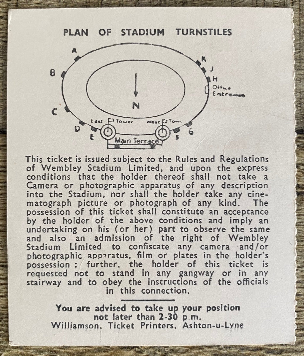 1964 ORIGINAL FA CUP FINAL TICKET WEST HAM UNITED V PRESTON NORTH END