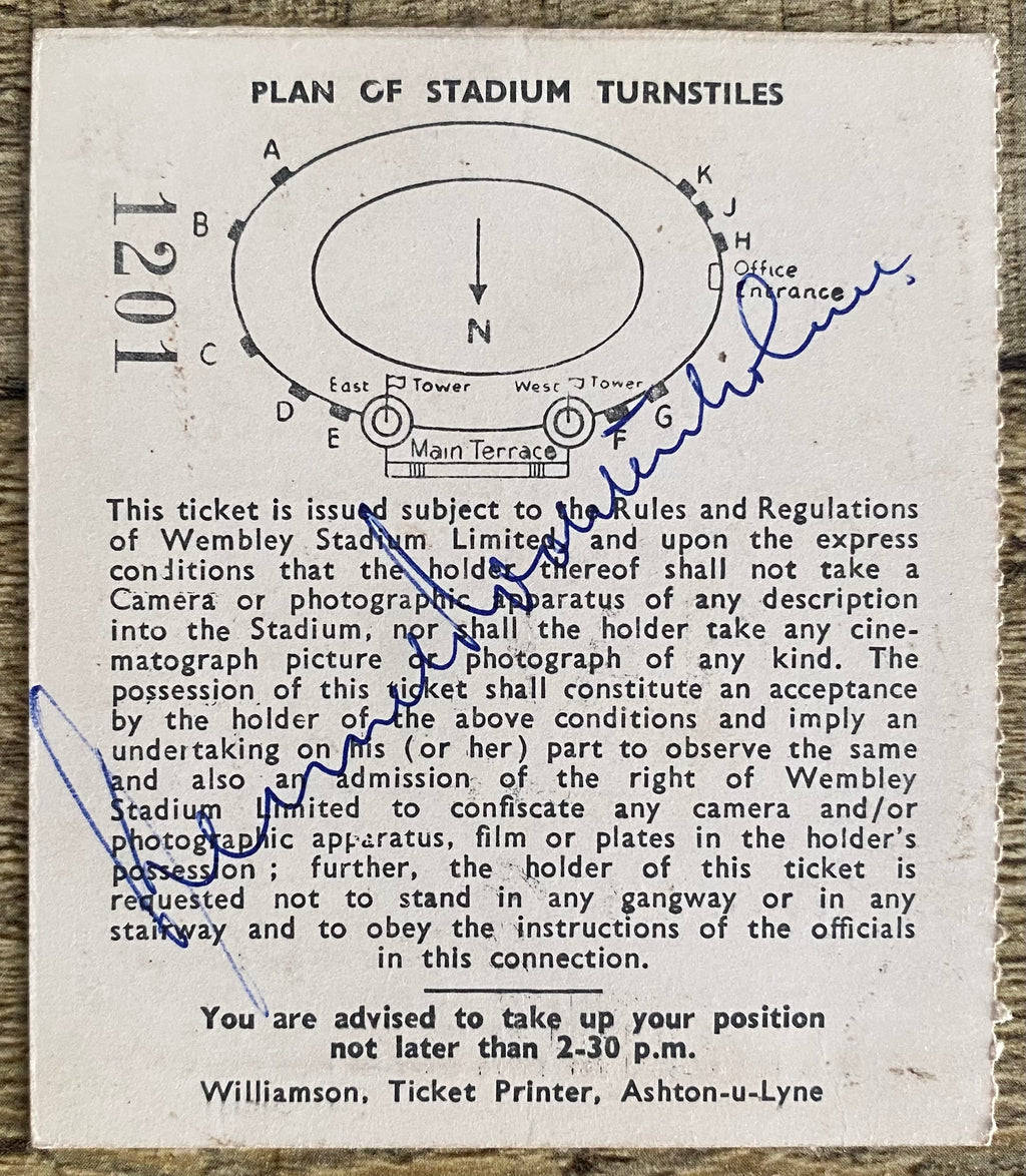 1959 ORIGINAL FA CUP FINAL TICKET LUTON TOWN V NOTTINGHAM FOREST