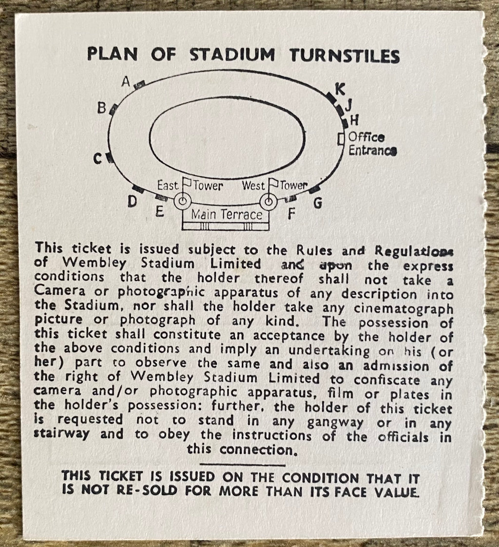 1968 ORIGINAL FA CUP FINAL TICKET WEST BROMWICH ALBION V EVERTON